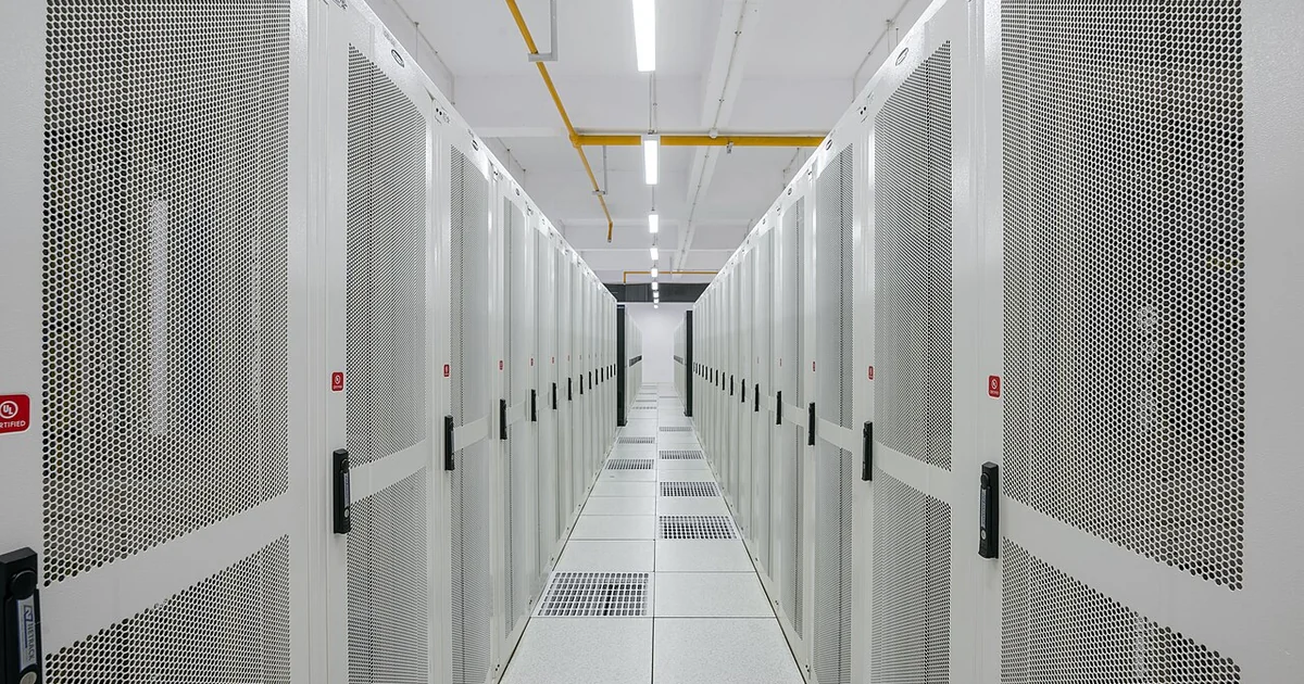 Data Storage Racks at Pi Data Centers