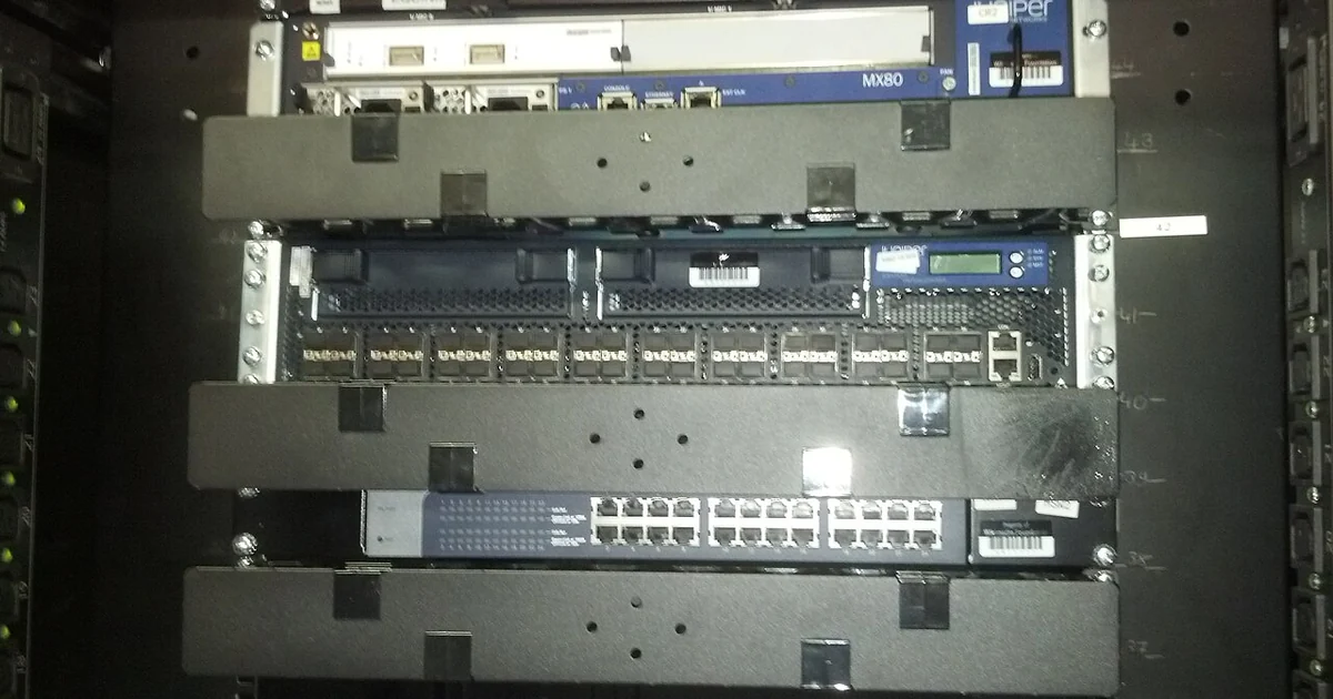 Wikimedia servers for the ULSFO caching data center being racked on June 6th, 2013 in San Francisco.